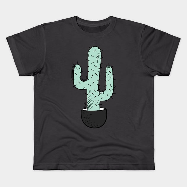 Cactus Art Kids T-Shirt by Weldi - 33 Studio Design